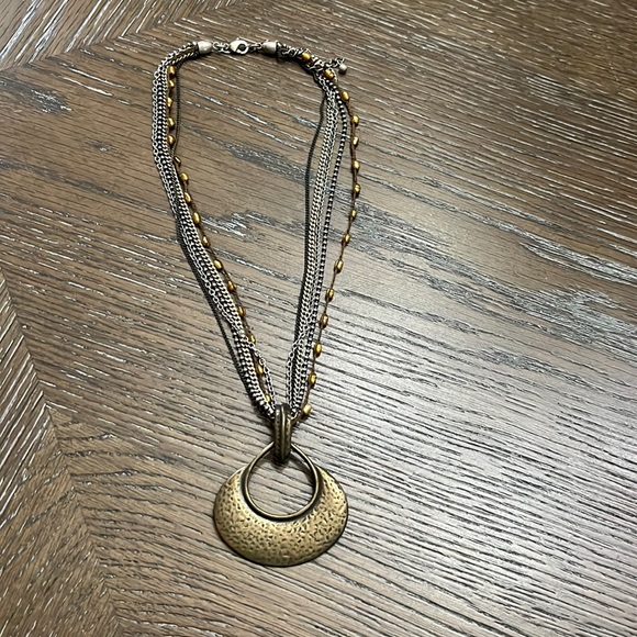 Premier Designs multistrand yellow pearls, & various colored chain pendant charm - Picture 8 of 17